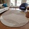 Homeroots 8' Brown And Beige Round Geometric Washable Indoor Outdoor Area Rug 597609 - alternate 2