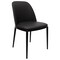 Leisuremod Tule Dining Side Chair, Black Frame with Black Leather Seat TCBL18BL - alternate 1