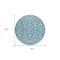 Homeroots 8' Teal Blue And Ivory Round Damask Washable Indoor Outdoor Area Rug 595195 - alternate 2