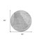 Homeroots 8' Gray Silver And Ivory Round Abstract Washable Indoor Outdoor Area Rug 587598 - alternate 3