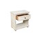 Homeroots 28" White Solid Wood Distressed One Drawer Nightstand 555413 - alternate 4