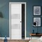 Sartodoors Sliding French Pocket Door 2 lites, Lucia 4010 White Silk with Frosted Glass, Kit Trims Rail Hardwa LUCIA4010PD-WS-18 - alternate 1