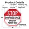 Signmission Stop Confined Space Enter by Permit, 18 Inch X 18 Inch, Plastic Sign OC-P-18-250 - alternate 3