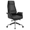 Leisuremod Summit High-Back Office Chair in Faux Leather & Aluminum Frame with Swivel & Tilt, Black SOT21BLL - alternate 1
