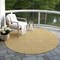 Homeroots 8' Gold Black And Beige Round Geometric Washable Indoor Outdoor Area Rug 596736 - alternate 2