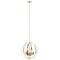 Homeroots Gold Sphere Iron Ceiling Light With Clear Shades 651704 - alternate 1
