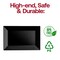 Smarty Had A Party 5.5" x 8.5" Black Rectangular Plastic Dessert Plates (120 Plates), 120PK 6903-CASE - alternate 2