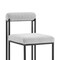 Armen Living Anastasia Dining Chair with Matte Black Iron and Light Gray Fabric - Set of 2 LCANSIBLKLGRY - alternate 3