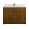 James Martin Vanities Bellshire 48" Sgl Vanity, Honey Oak w/Sgl Hole 3 CM White Zeus Silestone Top and Matching Backsplash 660-V48-HNO-1WZ - alternate 1