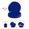 Smarty Had A Party 10 Light Blue Flat Round Disposable Plastic Dinner Plates 120 Plates, 120PK 830-LBL-CASE - alternate 3