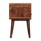 Homeroots 22" Chestnut Solid Wood Oval One Drawer Nightstand 651575 - alternate 4