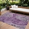 Homeroots 8' X 10' Purple And Charcoal Floral Medallion Washable Indoor Outdoor Area Rug 603194 - alternate 1