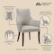 Manhattan Comfort Connie Dining Armchair in Light Grey - Set of 2 2-DC095AR-LG - alternate 5