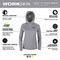 Milwaukee Tool Hoodie, XS, Gray, Women's F550G-XS - alternate 3