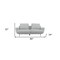 Homeroots 89" Light Gray Sofa With Black Legs 480935 - alternate 3