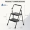 Edendirect Step Stools, 2 Steps, 750 lb. Load Capacity, 1.5 in Overall Height, Steel, Black ED-W2201P190837 - alternate 2