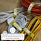Grizzly Supply Cinch Strap, 5, 8, 12 in L, 0.75 in W, Hook and Loop Closure, Reusable, Blue, Gray, Yellow, 10PK GS-HLCS5x8x12 - alternate 2