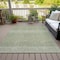 Homeroots 5' X 8' Green And Ivory Chevron Washable Indoor Outdoor Area Rug 612251 - alternate 2