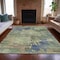 Homeroots 5' X 8' Purple Olive Green And Taupe Abstract Washable Indoor Outdoor Area Rug 630742 - alternate 3