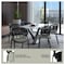 Leisuremod Ervilla Dining Chair in Black Steel Frame with Black Wicker Back and Grey Seat, 2PK ECBL-20BL-GR2 - alternate 5