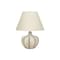Homeroots 21" Cream Round Table Lamp With Cream Empire Shade 545871 - alternate 1