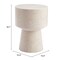 Homeroots 18" Beige Faux Stone Round Pedestal End Table 556511 - alternate 2