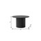 Homeroots 46" Black Wood Pedestal Base Round Top Dining Table 713565 - alternate 3