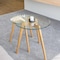 Fab Glass And Mirror 44in Round 1/4in in Thick Tempered Flat Edge Polished Glass Table Top, Clear, Wall Mirror 44RT6THFLTE - alternate 2