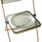 Leisuremod Lawrence Acrylic Folding Chair with Gold Metal Frame, Amber LFG19A - alternate 3