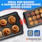Emporio Kitchen Baking Pan Set, Oven Safe Tray, Up To 450 Deg F, Black, 3PK EMPKBK033 - alternate 6