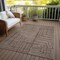 Homeroots 5' X 8' Brown And Ivory Geometric Washable Indoor Outdoor Area Rug 600805 - alternate 4