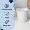 Happimess Remi Modern Classic Textured Steel 2 Gal Waste Bin, Matte White, 2PK HPM1112D-SET2 - alternate 3