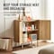 Vevor Rattan Cabinet Storage with 2 Magnetic Doors and Adjustable Shelves Natural SR191522 - alternate 3