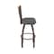 Holland Bar Stool Co Eleanor 30in Swivel Bar Stool with Bronze Finish, Medium Back and Graph Coal Seat 880 - alternate 4