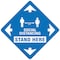 Signmission Stand Here Social Distancing Non-Slip Floor Graphic, 11" x 11", FD-2-X-11-99983 FD-2-X-11-99983 - alternate 1