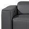 Homeroots 104" Dark Gray Top Grain Leather Reclining Metal USB Sofa 720439 - alternate 3