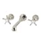 Kingston Brass Double-Handle Wall Mount Bathroom Faucet, Polished Nickel KS7126NX - alternate 1