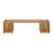 Alaterre Furniture Alaterre Outdoor Bench with Planter Boxes Acacia Wood Patio Furniture Brown Finish 80-OUTD-WD-PLNTBN - alternate 1