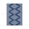 Homeroots 8' X 10' Navy Blue And Ivory Geometric Washable Indoor Outdoor Area Rug 598601 - alternate 3