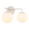 Jonathan Y Louis Parisian Globe 15" 2-Light Metal/Frosted Glass Modern Contemporary LED Vanity Light, Almond JYL3535C - alternate 1