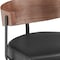 Homeroots 30" Black and Brown Faux Leather and Iron Low Back Bar Height Swivel Bar Chair 569161 - alternate 5