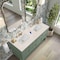 James Martin Vanities Breckenridge 60" Dbl Vanity, Smokey Celadon, w/3 CM Siberian Silestone Top w/FreePower WirelessCharge 330-V60D-SC-FSFR - alternate 2