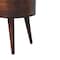 Homeroots 21" Brown Solid Wood Round Two Drawer Nightstand 651852 - alternate 2