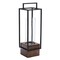 Homeroots 20" Black And Brown Metal And Solid Wood Tabletop Lantern Candle Holder 634845 - alternate 1