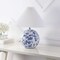 Jonathan Y Shishen 19.5" Cottage Classic Chinoiserie Ceramic Orb LED Table Lamp with Pleated Shade, White/Blue JYL5056B - alternate 2