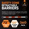 Xpose Safety Retractable Cone Bar Orange/White, 72in to 120in Length, 360PK CBO72/120-HP360-X - alternate 3