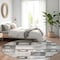 Homeroots 8' Gray And Charcoal Round Geometric Washable Indoor Outdoor Area Rug 605039 - alternate 3