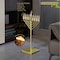 Vintiquewise Chabad Style Gold Finish Hanukkah Menorah for Entryway, Living Room, Office, and Kitchen with LED QI004693.GD - alternate 4