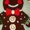 Homeroots Festive Glitter Gingerbread Man Hand Painted Mouth Blown Glass Ornament 477467 - alternate 2