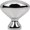 Designperfect 1-1/4 Overall Length Oval Cabinet Knob, Polished Chrome DPA-B7KPC - alternate 2